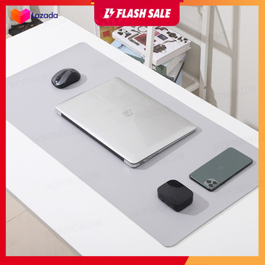 Thảm Da Trải Bàn Làm Việc Deskpad (30x60cm) - 2.0mm | Màu Xám Chì