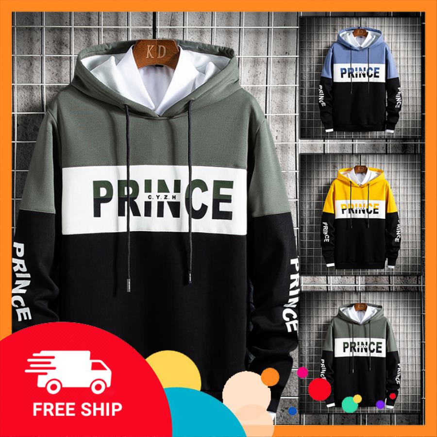[ Mẫu Mới 2023 ] Áo Hoodie Nỉ Chui Nam Nữ Có Mũ Họa Tiết Chữ PRINCE Phối Màu Sành Điệu Phong Cách Trẻ Trung Cá Tính Hiện Đại Zenko MEN TOP 174