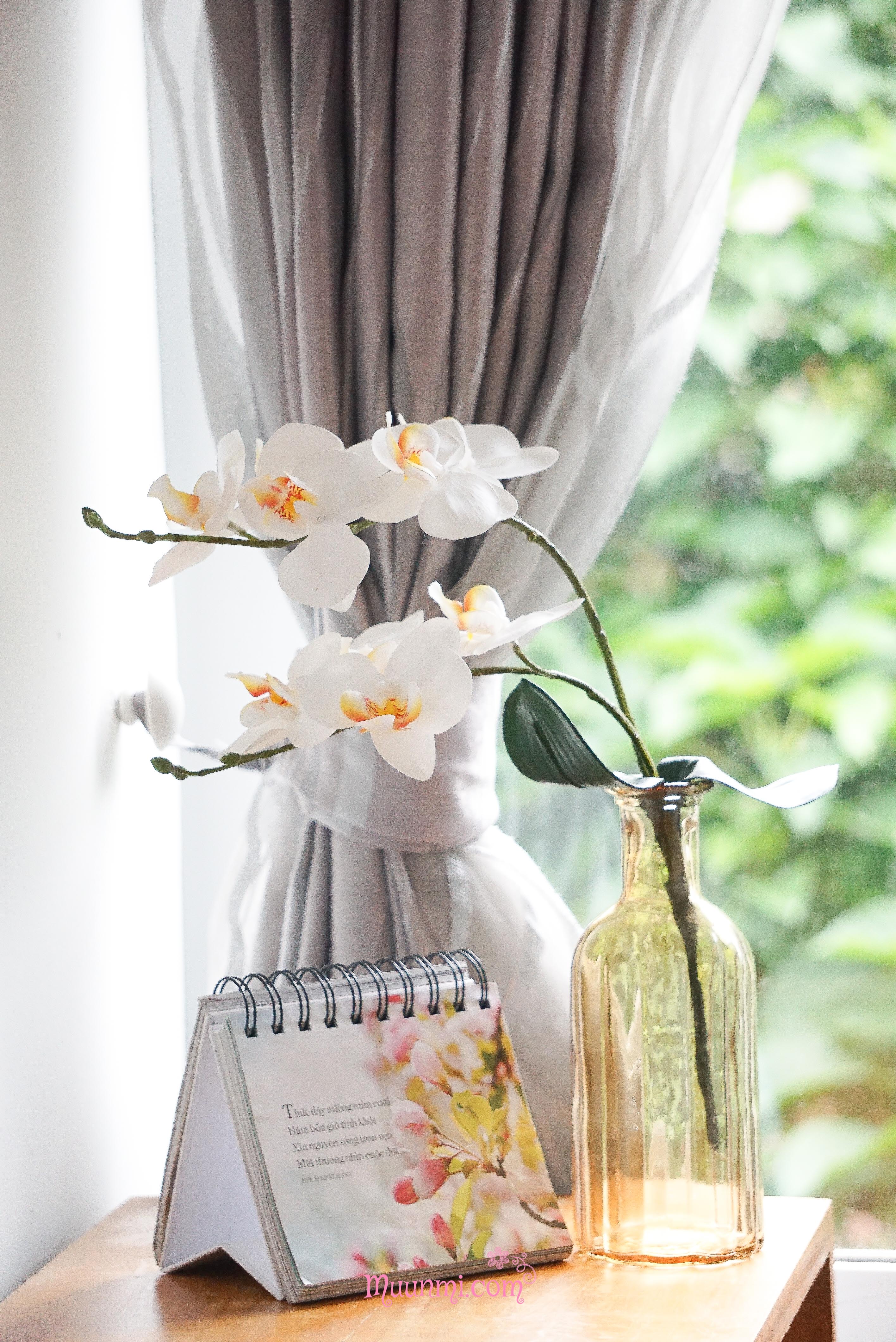 Hoa lụa 🌸 | Hoa Lan Hồ điệp (1 cây 2 nhánh hoa) rất đẹp