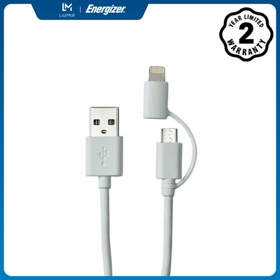Cáp 2 trong 1 microusb và lightning 1.2m màu trắng - c11ubdugwh4