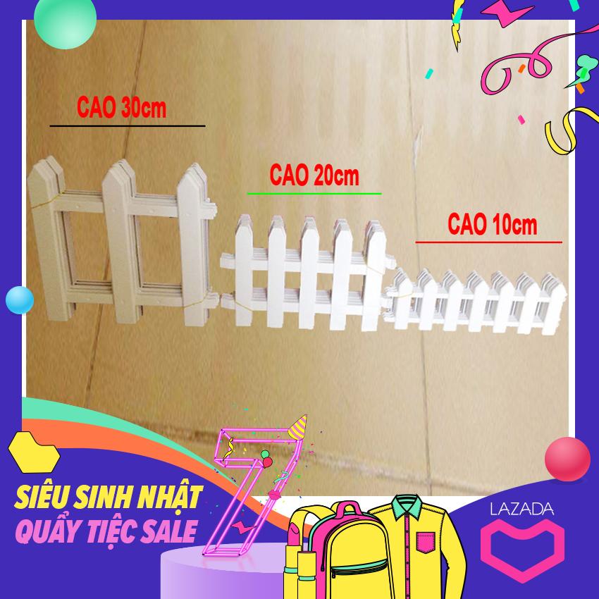 Hàng rào nhựa đẹp lắp ghép trang trí cao 20cm