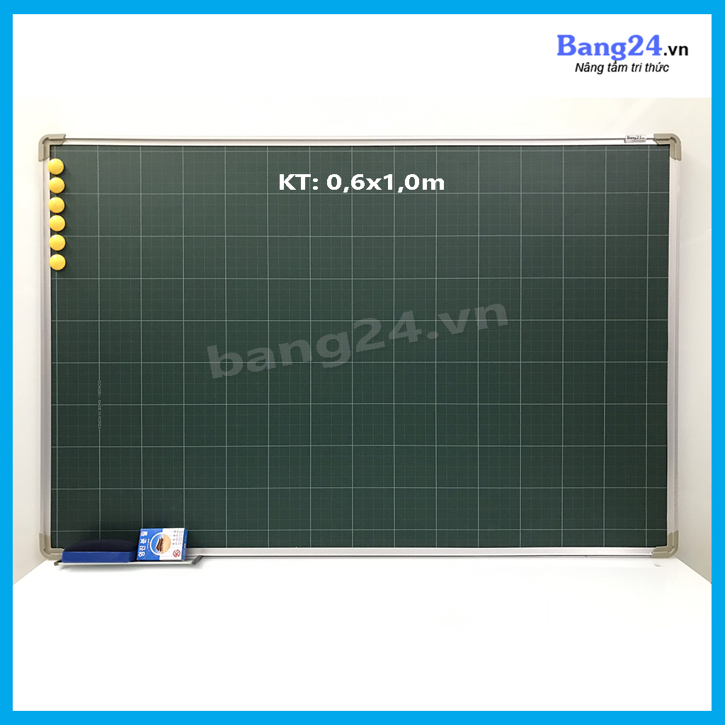 Bảng từ xanh kẻ oly viết phấn luyện chữ đẹp, kt: 0,6x1,0m