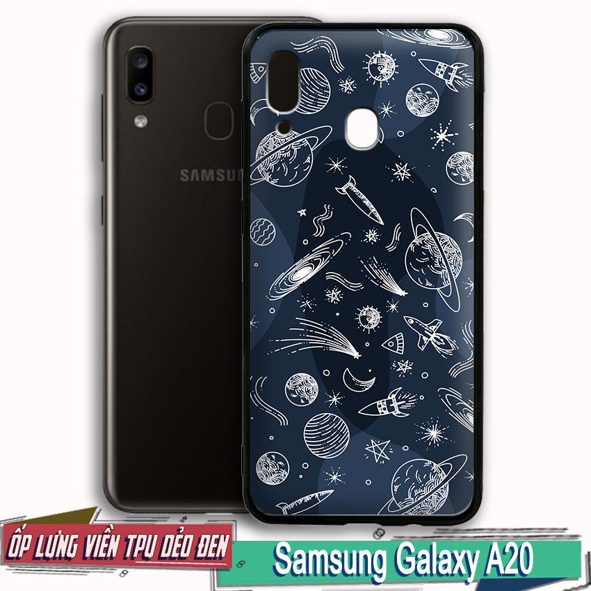[HCM]Ốp lưng cứng viền dẻo đen cho điện thoại Samsung Galaxy A20 in hình các hành tinh vũ trụ hệ mặt trời giá rẻ chất lượng - 02096