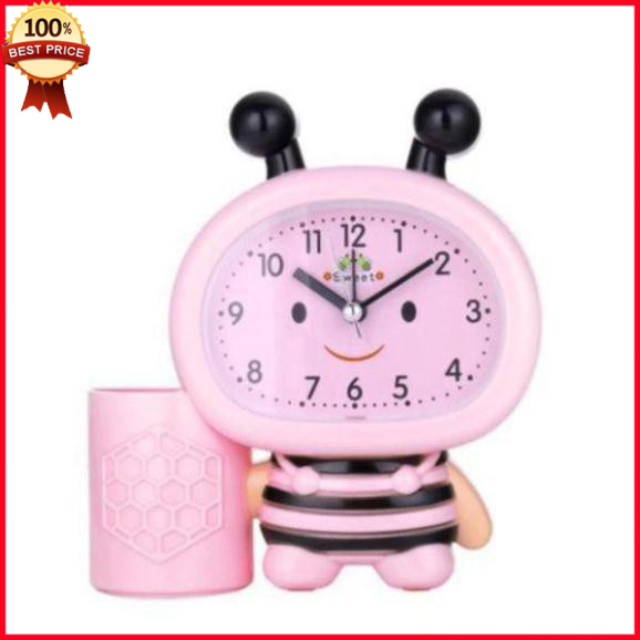 Đồng hồ báo thức điện tử hình chú ong chăm chỉ, Đồng hồ để bàn báo thức chuông kêu to, hình độc đáo dễ thương phù hợp với phòng ngủ, phòng làm việc, sử dụng pin lâu