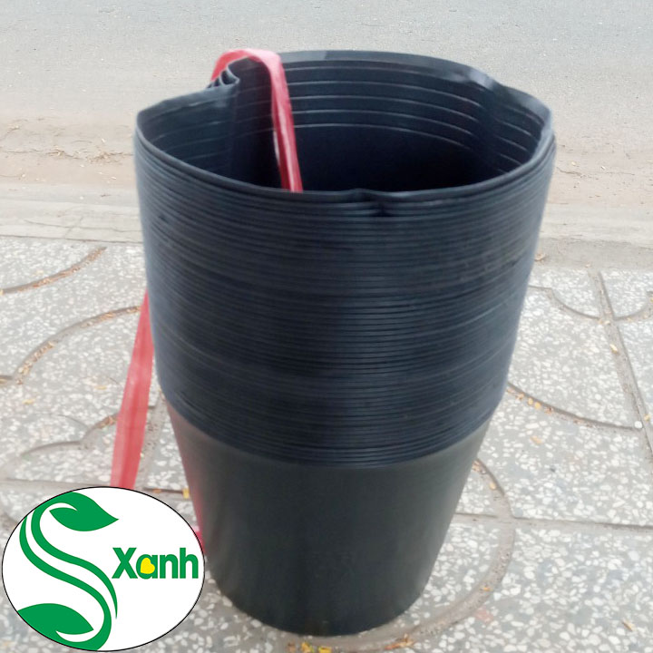 10 Chậu Nhựa Đen Mềm C9 Trồng, Uơm Cây