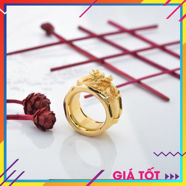Nhẫn Bạc Thái Mạ Vàng Non, Nhẫn Thiên Long Phong Thủy, Nhẫn Cao Cấp, Nhẫn Vàng Đẹp ( Màu Vàng)