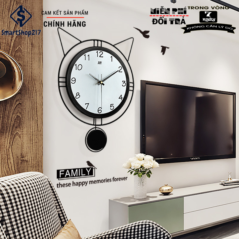 [DH-011] Đồng Hồ Treo Tường Trang Trí Ngộ Nghĩnh - Thương Hiệu JJT (Tặng Decal Trang Tri + Đinh Treo Chống Hỏng Tường)