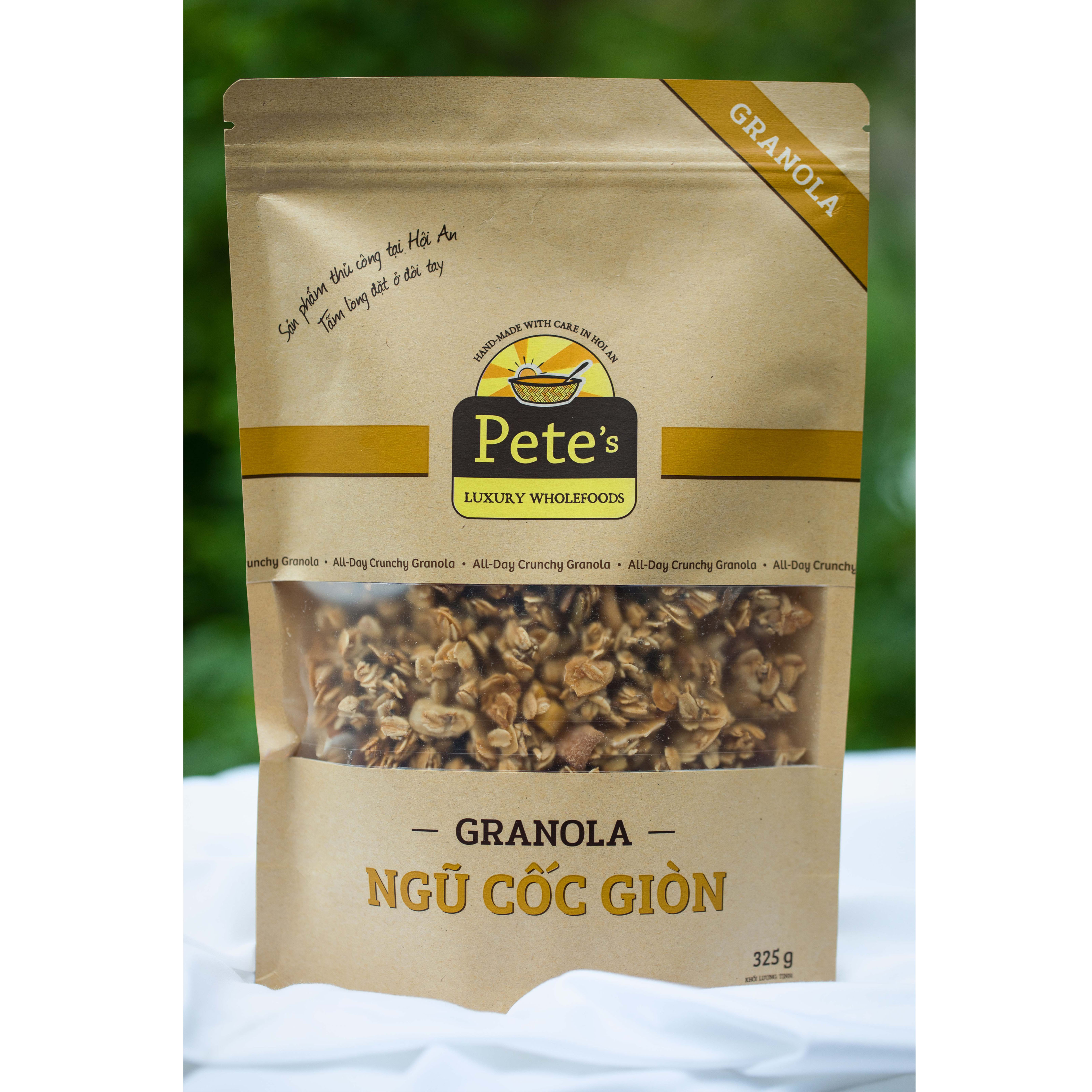 Ngũ cốc sấy khô, hạt dinh dưỡng giòn Granola 325g Pete's Luxury Wholefoods