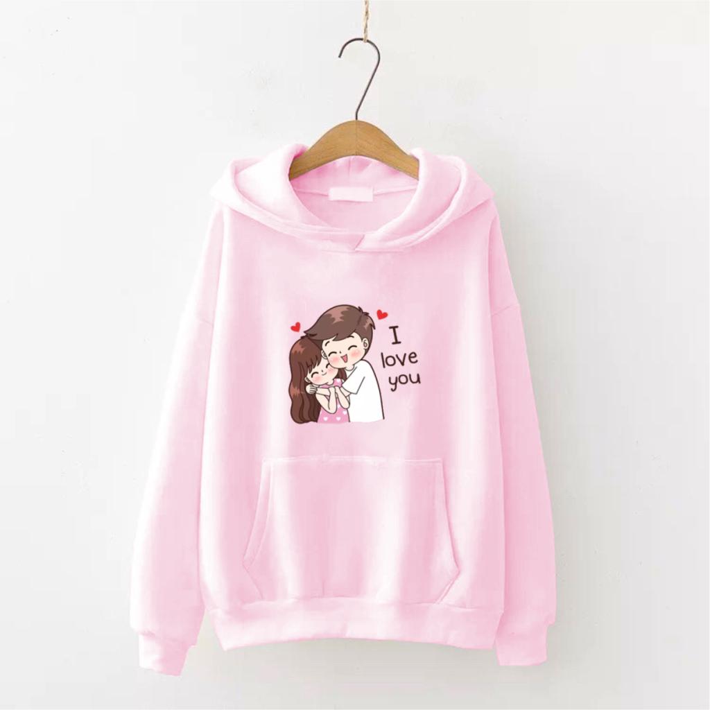 Áo Hoodie Nữ Dạng Áo Hoodie Cổ Trồng In Hình Kute Phù Hợp Mặc Nhà Giữ Ấm, Chống Nắng Nam Nữ Đều Mặc Đẹp