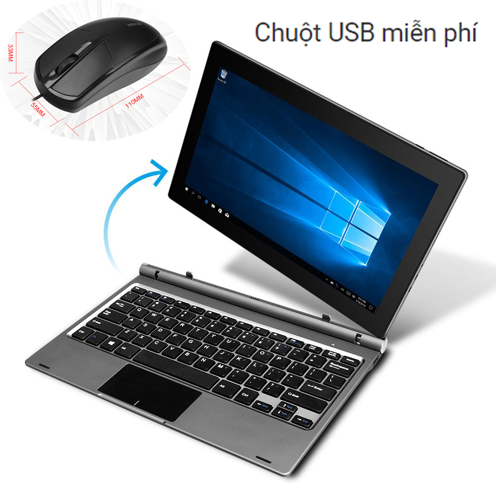 （Chuột miễn phí để mua）Máy tính bảng hai trong một máy tính xách tay 11,6 inch Máy tính xách tay win10 hệ thống EMMC32GB