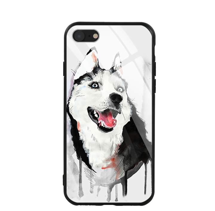 Ốp lưng iphone se 2020 - mặt kính cường lực - 03105 0216 husky
