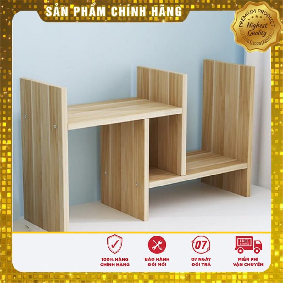 [HÀNG MỚI VỀ] Kệ Sách Gỗ - Kệ để tài liệu văn phòng - Kệ Sách Để Bàn Làm Việc Lắp Ghép Đa Năng- Kệ để mỹ phẩm, đồ dùng cá nhân