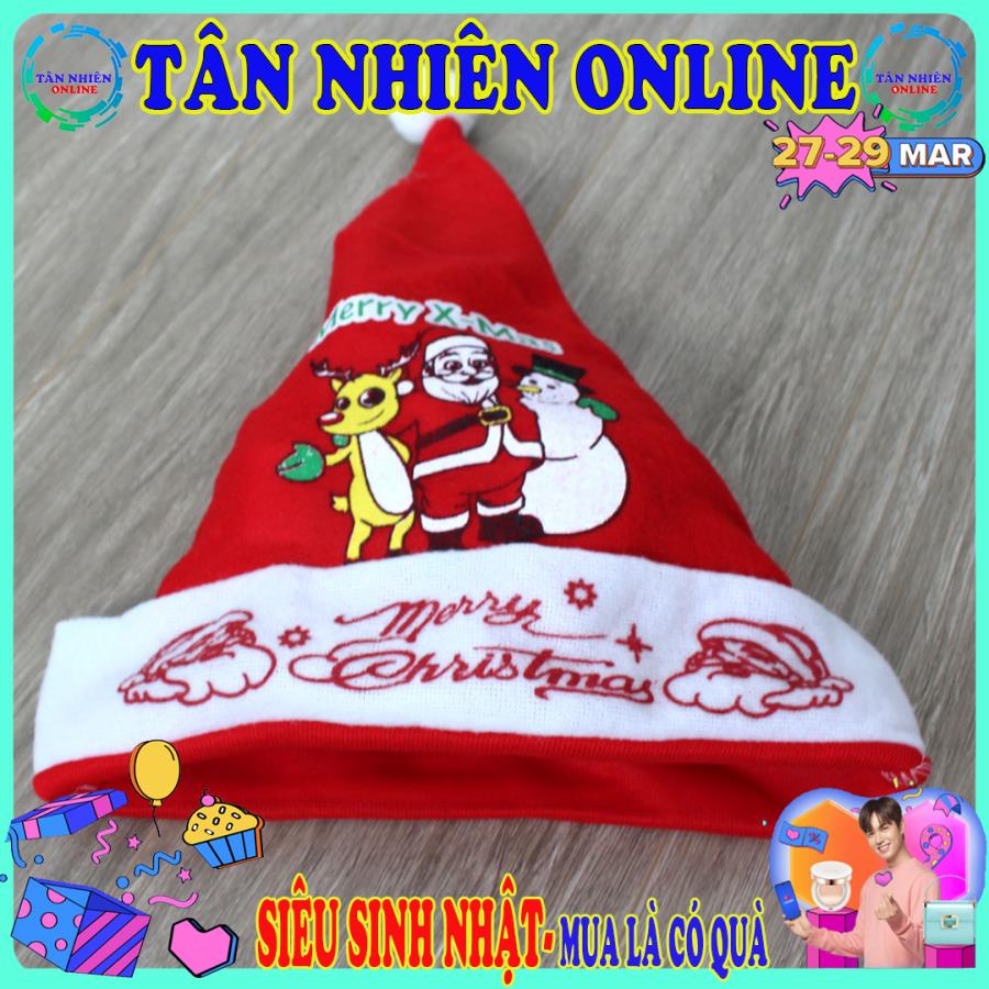 Mũ nón ông già Noel bằng vải nỉ mỏng (Loại Tốt) có size cho người lớn và trẻ em cho giáng sinh ấm áp