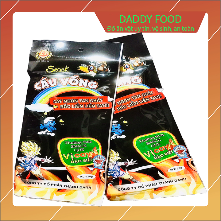 Combo 10 gói snack cầu vồng, bim bim que cay bán chạy cổng trường học