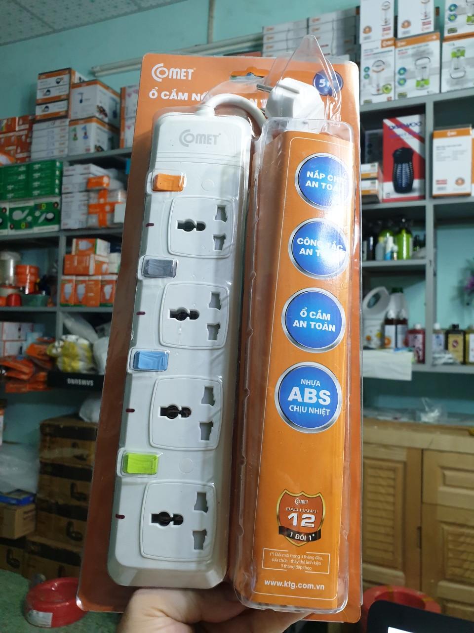 Ổ cắm Comet CESG2405 (4 ổ 3 chấu, dây dài 5m)