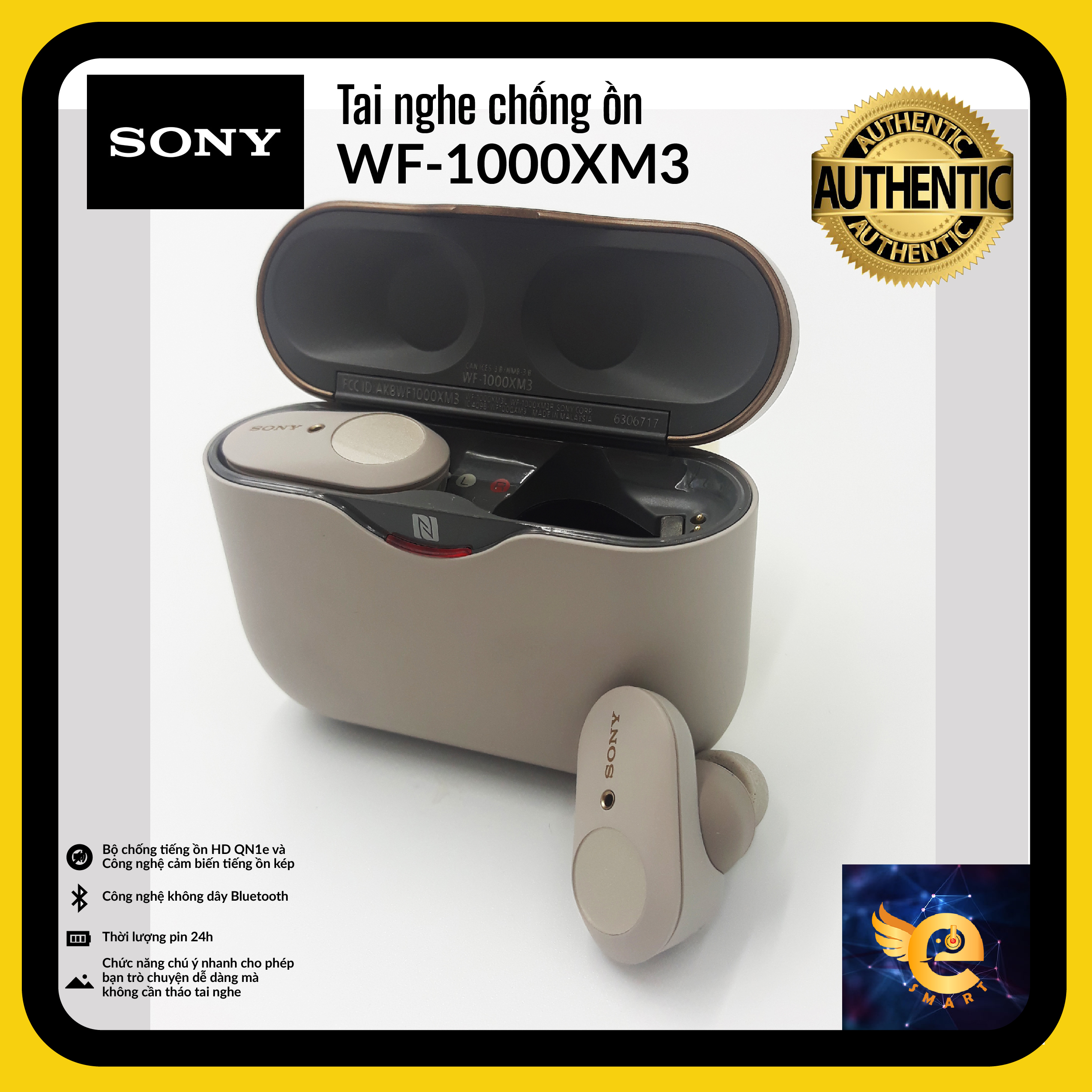 [100% Authentic - BH 1 ĐỔI 1] Tai nghe Bluetooth không dây SONY WF-1000XM3 công nghệ chống ồn True Wireless NEW
