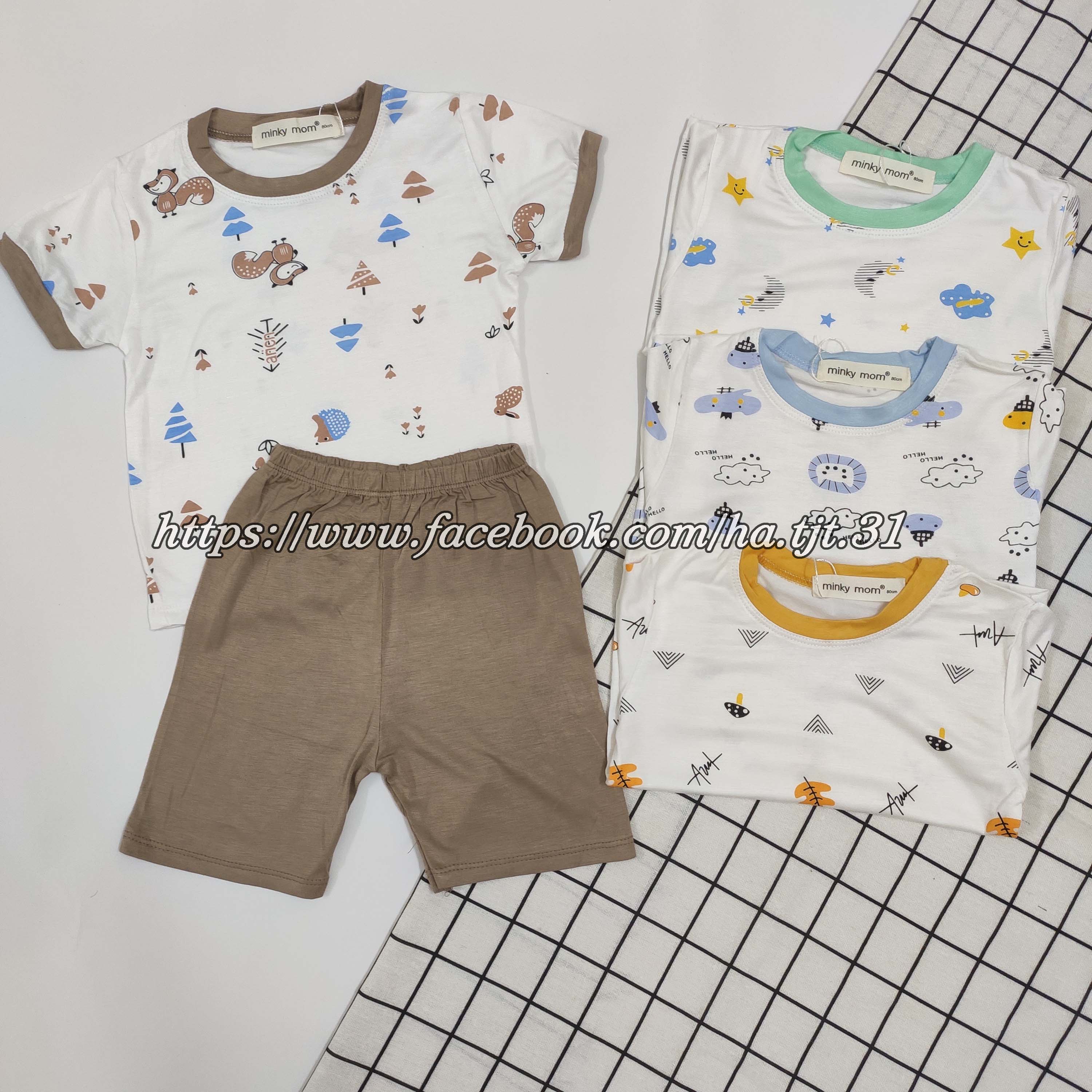 BỘ CỘC ÁO IN MÙA HÈ MINKYMOM THUN LẠNH SIÊU XINH CHO BÉ