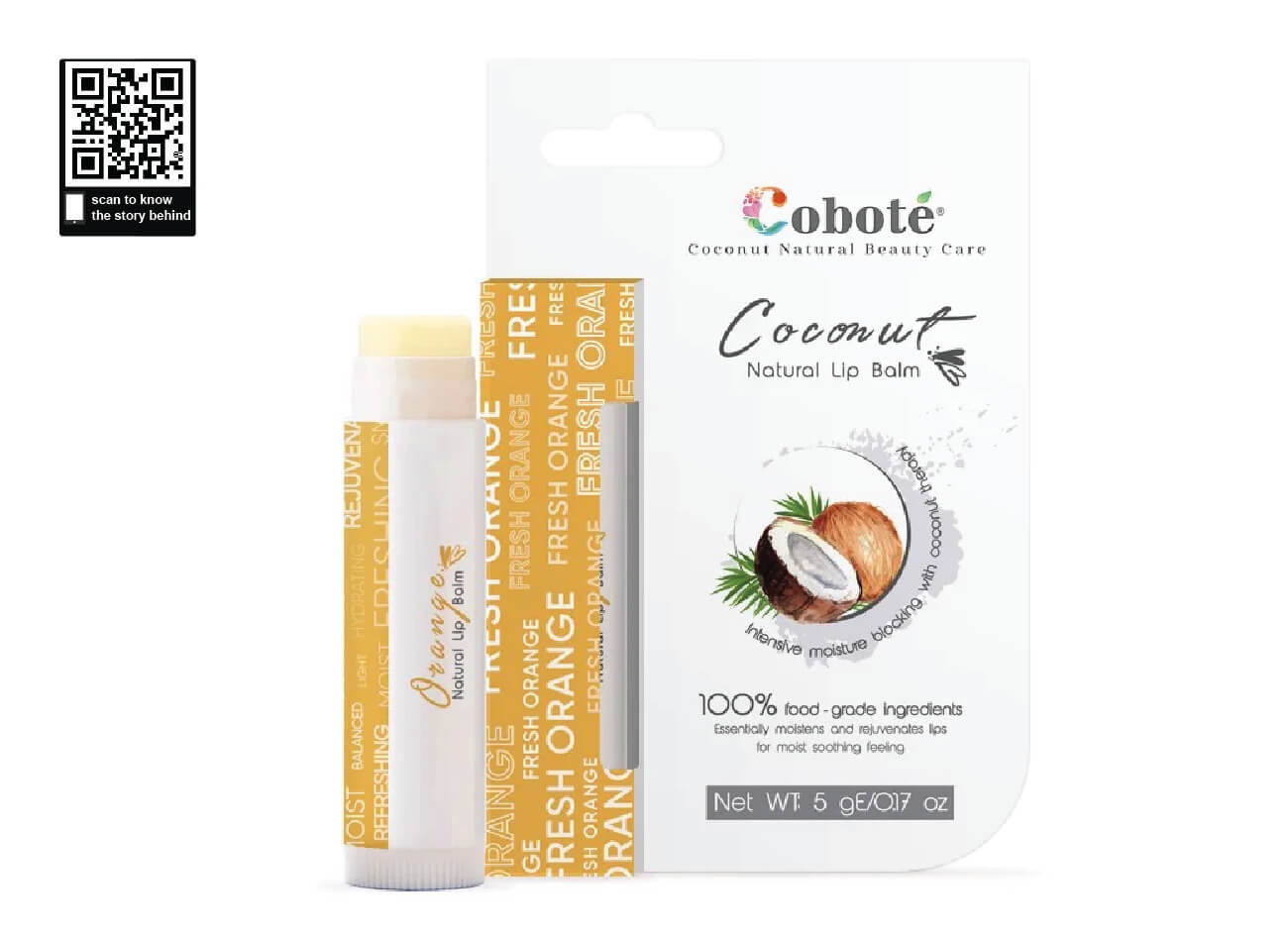 Son dưỡng thực phẩm Coboté 5g màu cam
