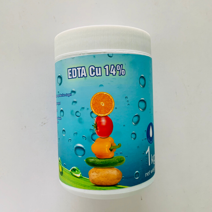 Chelate vi lượng Đồng Cu 14% - Hộp 1 kg - Bột màu xanh mịn - Chuyên dùng thủy canh - Nhập khẩu India