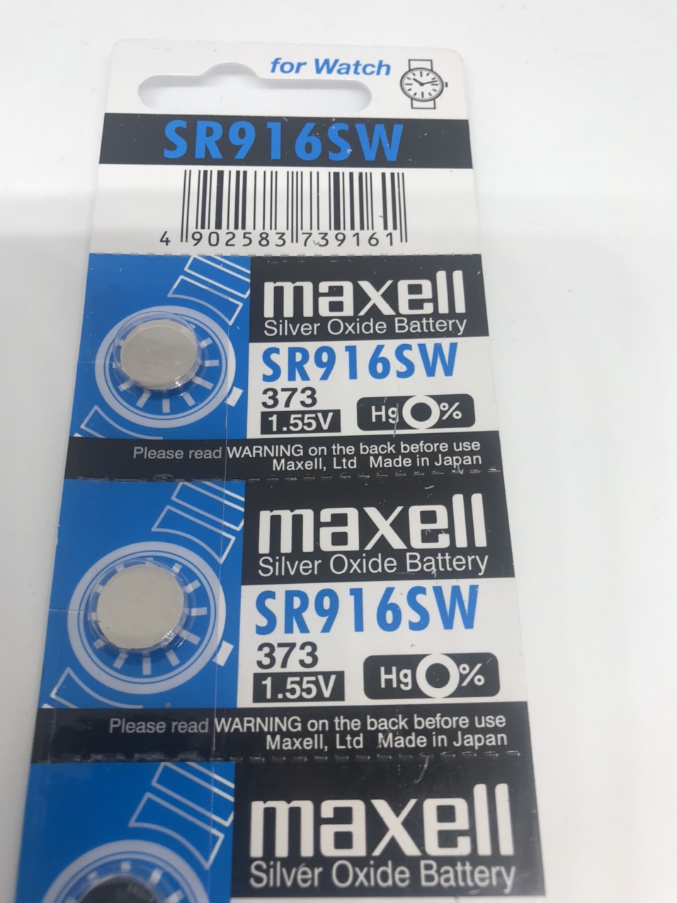 1 viên - pin đồng hồ đeo tay SR916SW 373 1.55V - Maxell Nhật