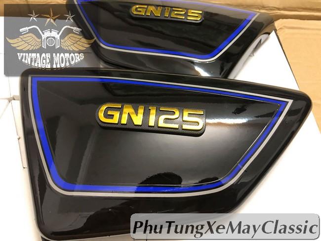 Cốp SU GN125 nhựa ABS phù hợp độ xe máy classic Harley Cafe Racer Tracker Chopper Bobber CG125 SU GN125 CD 67 WIN Honda Yamaha Suzuki