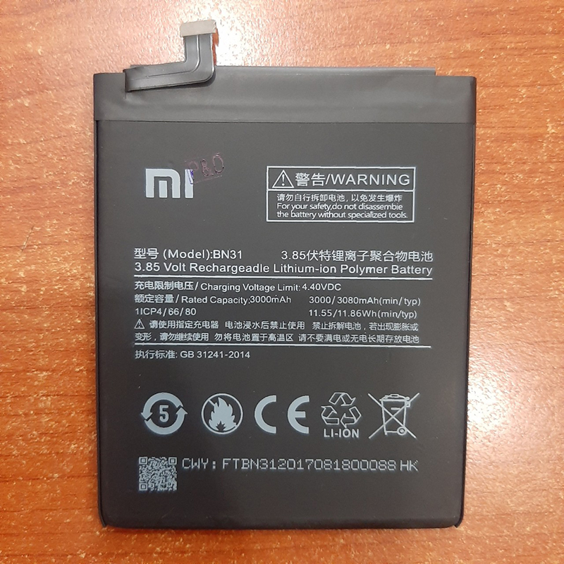 Pin xiaomi bn31 / redmi 5x / redmi s2 / redmi note 5a / redmi note 5a prime