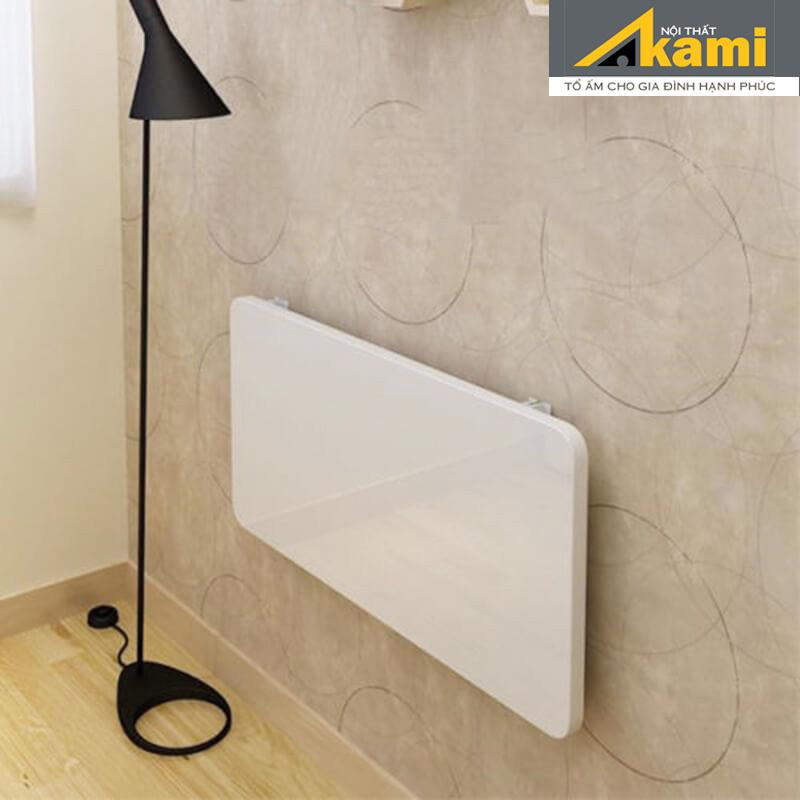Bàn gấp treo tường 50x80cm màu trắng / màu nâu đen bản lề 65kg