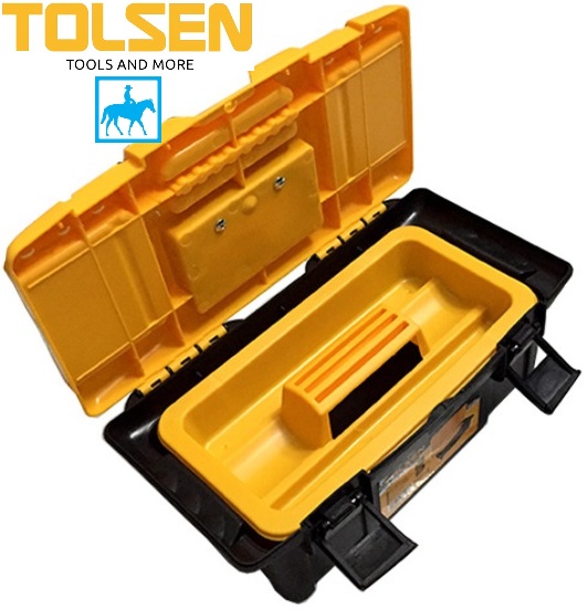 Thùng hộp đồ nghề dụng cụ cơ khí 13inch 34cm x 18cm x 13cm tolsen 80190