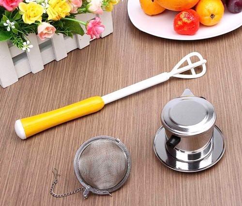 Cây đánh trứng cầm tay chất liệu nhựa. Cây đánh trứng cây đánh cafe tạo bọt [Màu ngẫu nhiên] - Nhà Của Bạn