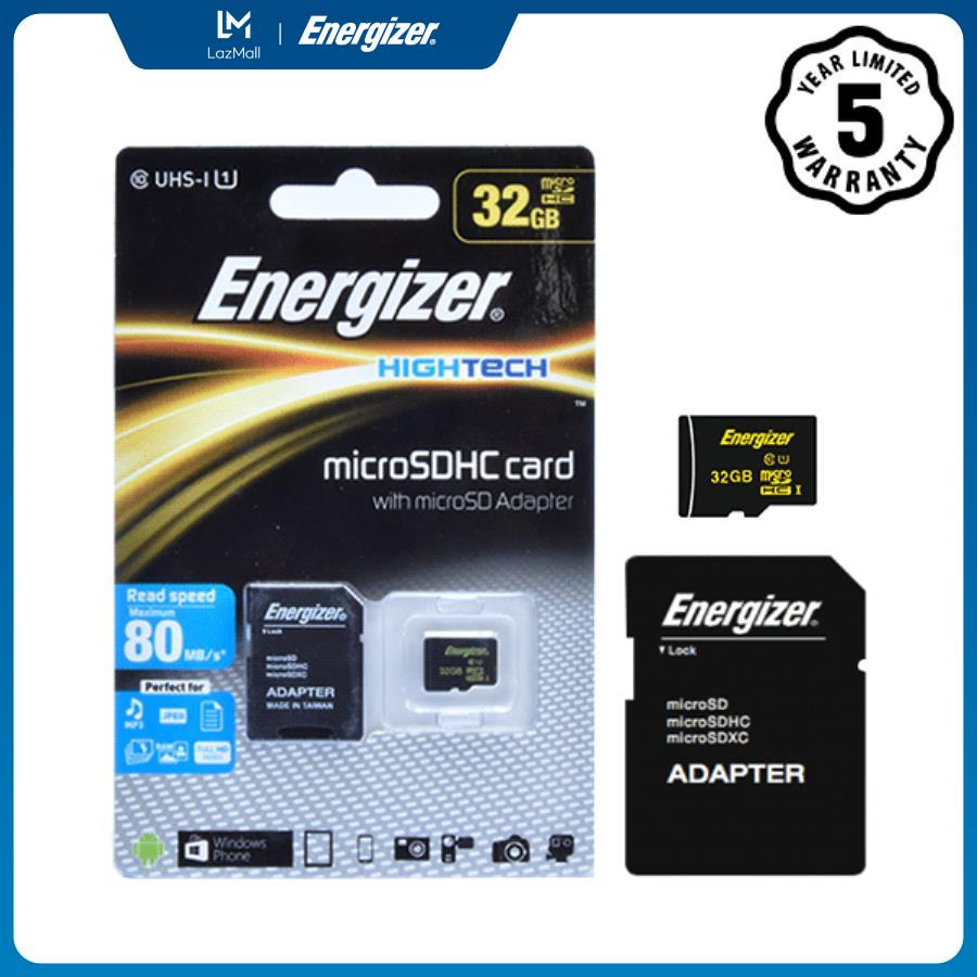 Thẻ nhớ micro sdhc 32gb energizer​​ class10 uhs-i - 80​​mb/s