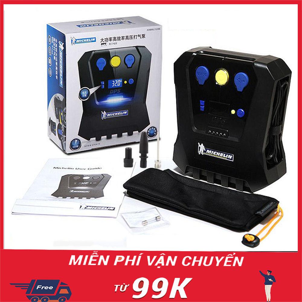 Bơm lốp ô tô, xe máy, Bơm Lốp tự ngắt Michelin 12266 12v , chế độ bơm tiện dụng, nhỏ gọn, dụng cụ không thể thiếu của ô tô, BH 1 đổi 1, (SALE 50%)