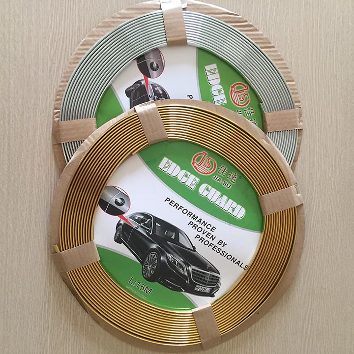 Màu Vàng - Nẹp viền mạ crom chữ u trang trí xe hơi, nẹp viền cửa ô tô mạ crom chữ U chống xước, chống va đập viền cánh cửa ô tô