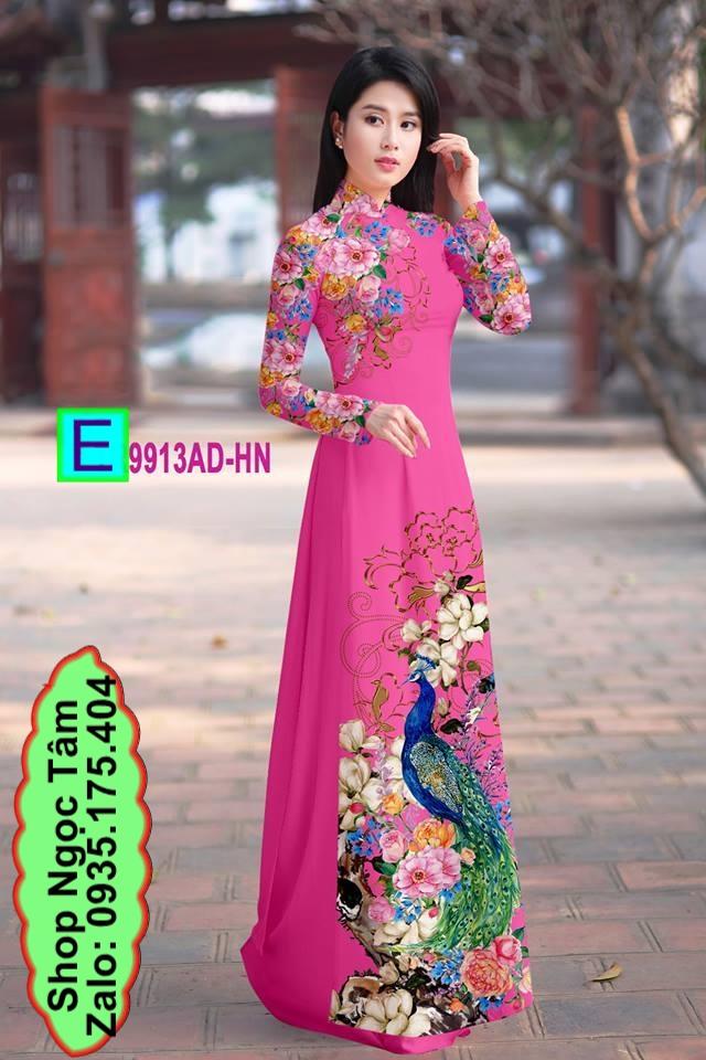 Vải may bộ / áo dài in 3d - e 9913