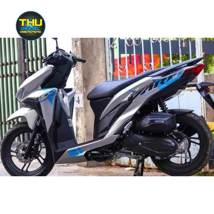 [ QUÍ KHÁCH VUI LÒNG MANG TEM RA TIỆM CHO THỢ DÁN] TEM RỜI dán cho xe vario 150 indo bạc xanh in decal trong