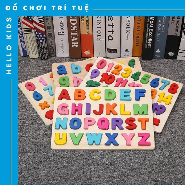[HÀNG CAO CẤP] Bảng chữ cái Tiếng anh - Tiếng việt bằng gỗ loại 1 cho bé yêu