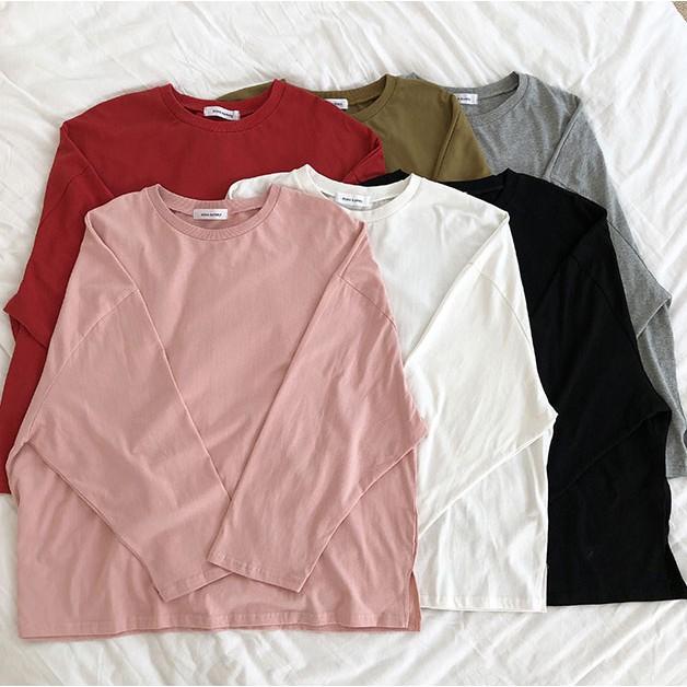 Áo thun nữ tay dài unisex overhand