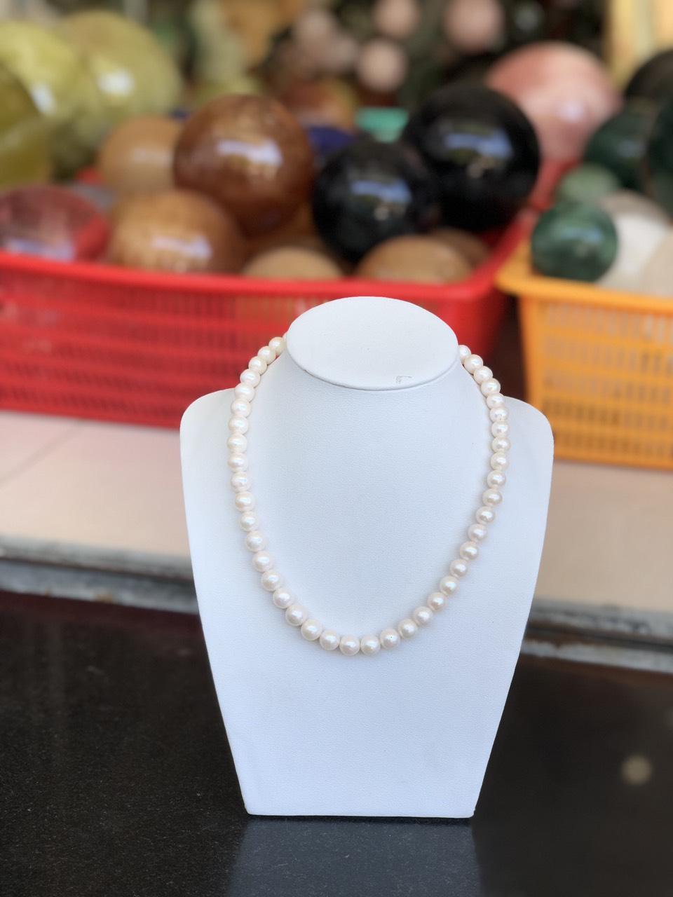 [FreeshipMAX] vòng cổ ngọc trai 10mm  trai nuôi nước ngọt