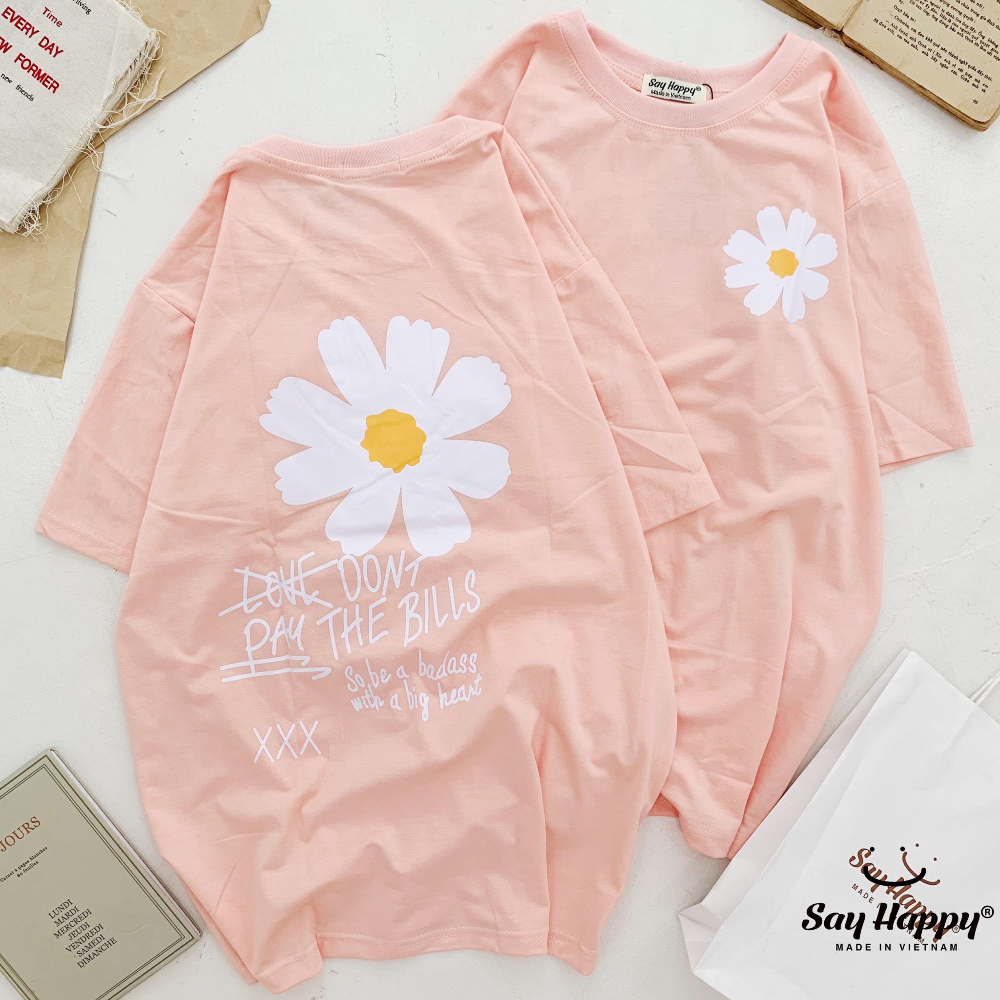 [HCM]Áo Thun Đẹp Mẫu Mới Bông Cúc Siêu Cute Hot Trend 2020