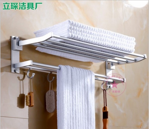 Giá inox treo khăn nhà tắm 2 tầng