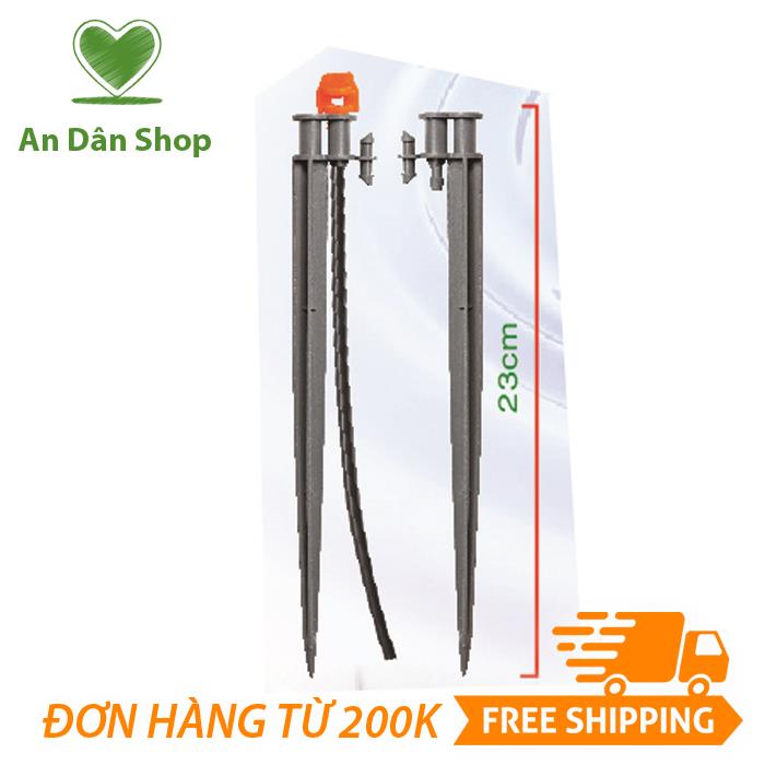 Cây cắm 23cm-6ly pp màu xám bb-c23cm