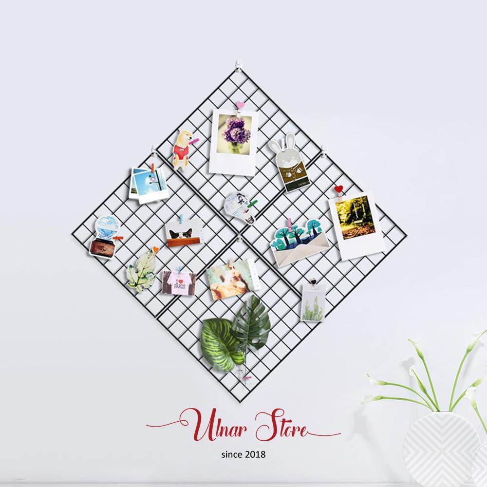 4 khung sắt decor 35x35cm + tặng chốt nối + đinh 3 chân treo tường