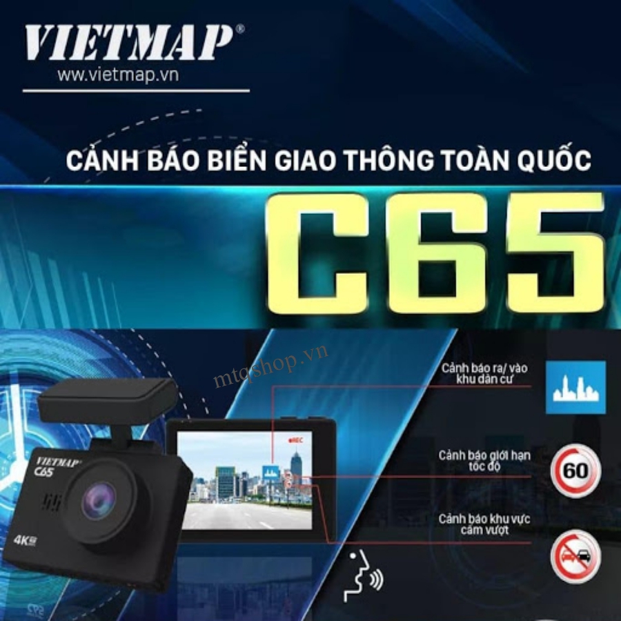 Camera hành trình ô tô VietMap C65 bảo hành 24 tháng