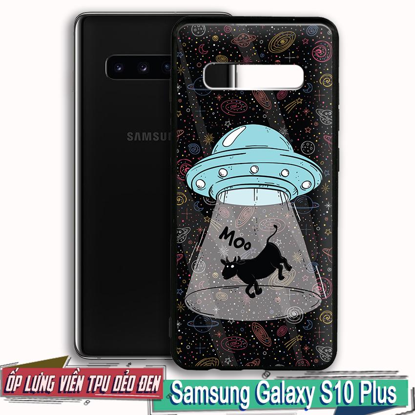 [HCM]Ốp lưng cứng viền dẻo đen cho điện thoại Samsung Galaxy S10 Plus in hình các hành tinh vũ trụ hệ mặt trời giá rẻ chất lượng - 02054