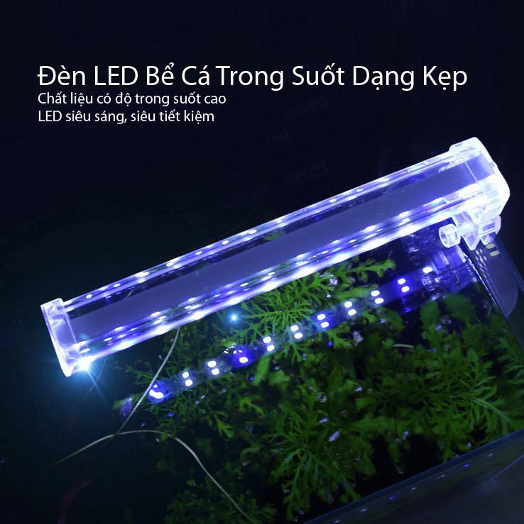 Đèn led Xilong D20 kẹp thành bể cá