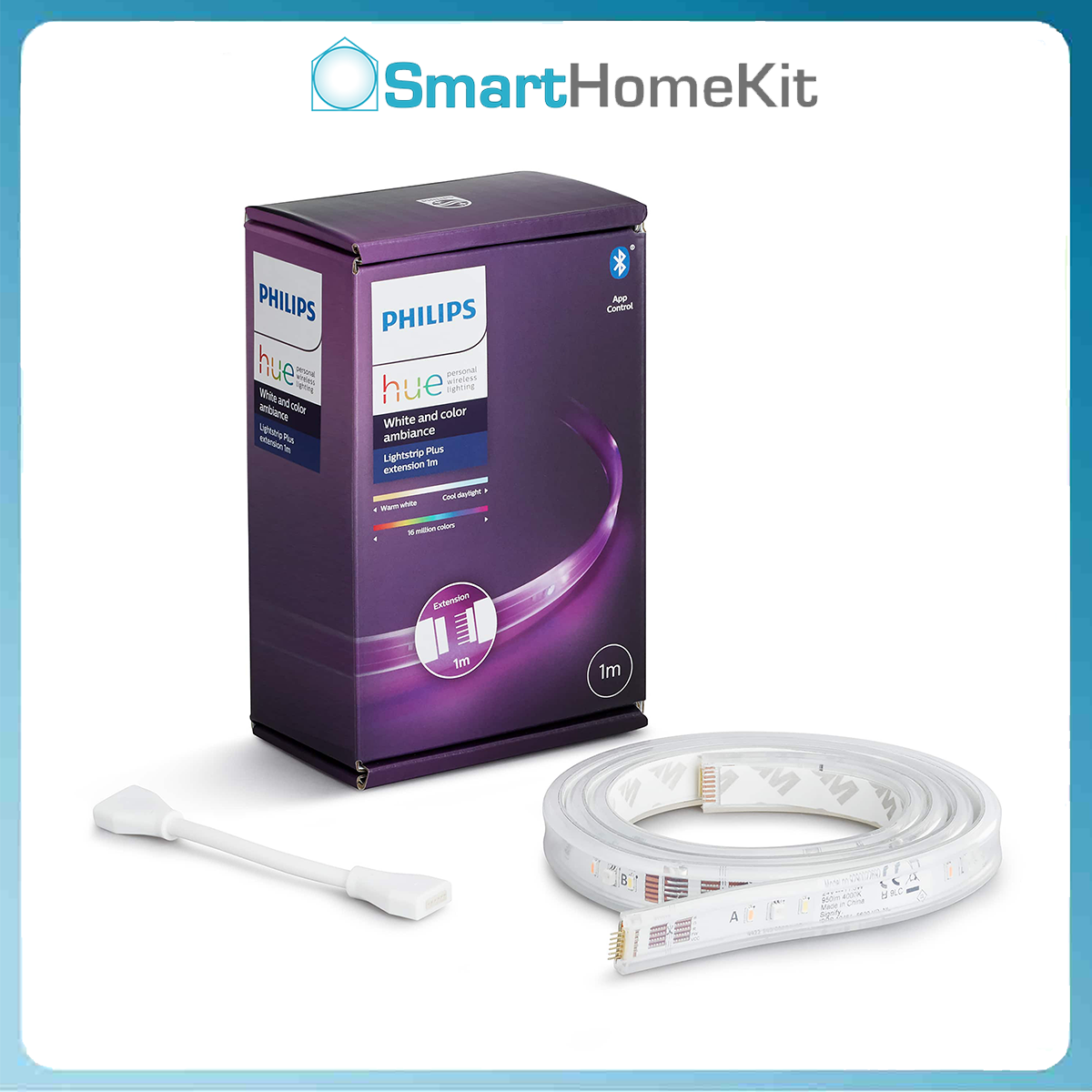 Philips Hue Lightstrip Plus Extension Bluetooth V4 – Dây LED mở rộng 1M (chưa có nguồn) - Hàng Chính Hãng - Bảo hành 2 Năm