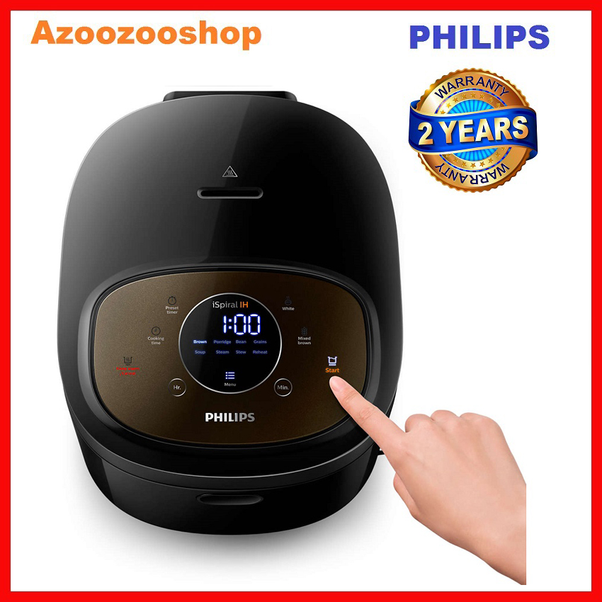 Nồi cơm điện cao tần philips HD4528 1.5 lít 1500W 10 chức năng nấu riêng biệt để chế biến đa dạng Giữ ấm trong 12 tiếng