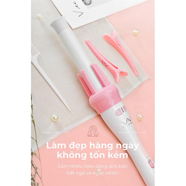 Ban may duoi toc mau toc dep mau uon toc - máy uốn tóc tự động xoay 360 độ cao cấp với 4 chế độ khác nhau hạn chế hư tổn - mã bh 1