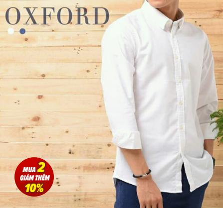 Áo sơ mi nam tay dài Oxford cotton dáng body