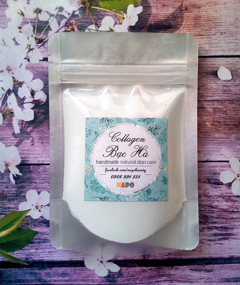 [HCM]Bột Collagen Bạc Hà 100 gram - Mờ Thâm Trắng Da