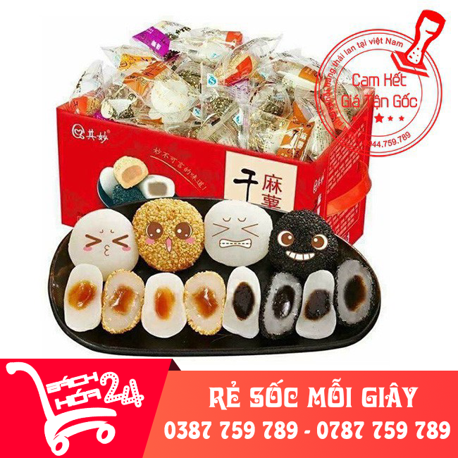 Sỉ Thùng 2KG Bánh Mochi tròn mix 4 vị đài loan siêu ngon